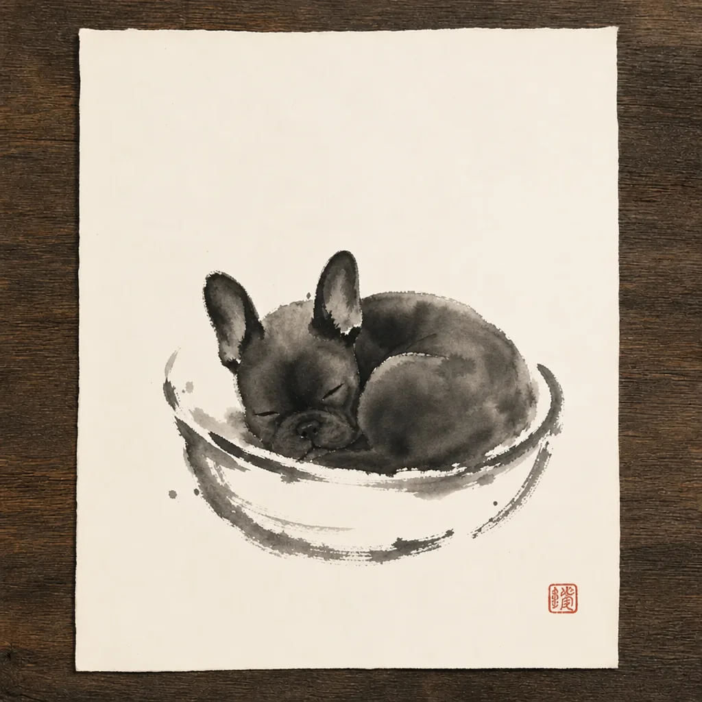 Ink dog painting 2
