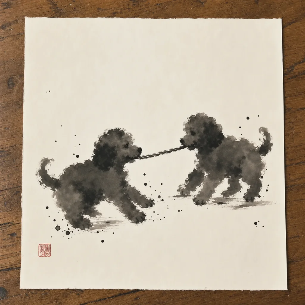 Ink dog painting 7