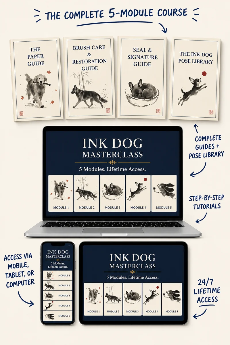 Everything included in the Ink Dog Masterclass